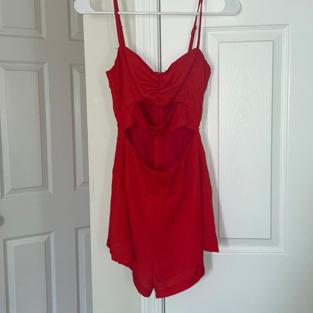 Red princess Polly romper size 2